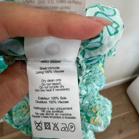 Rixo Silk Long Floral Teal Dress Size XS - Picture 7 of 7